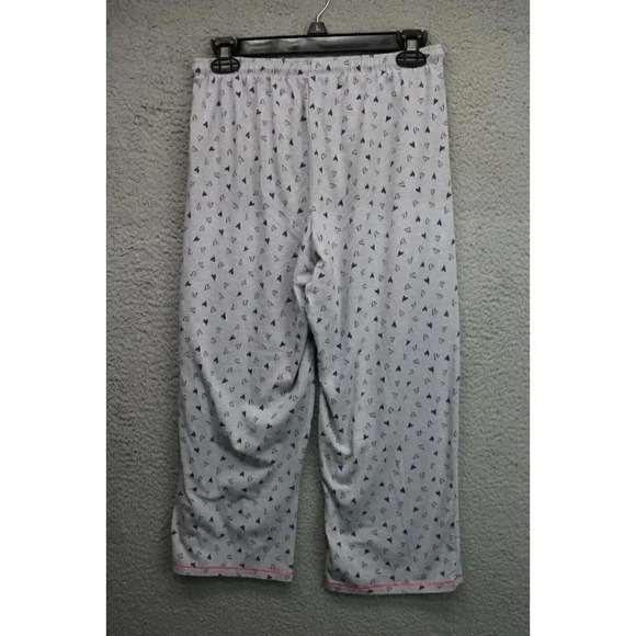Cuddl Duds Women's Pajama Set-Size Small-Hearts-Cropped-Drawstring - Picture 9 of 10